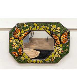 mosaic butterfly mirror